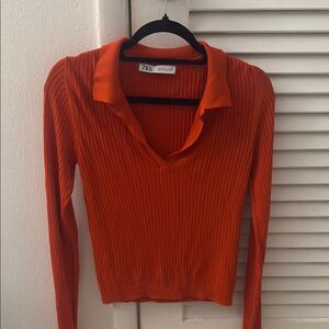 Zara V Neck Knit Sweater Size Small